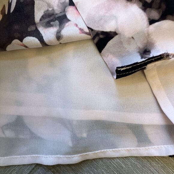 Banana Republic Floral Tank Top Black Pink Size S Sleeveless Racer Back T Strap - Picture 5 of 10